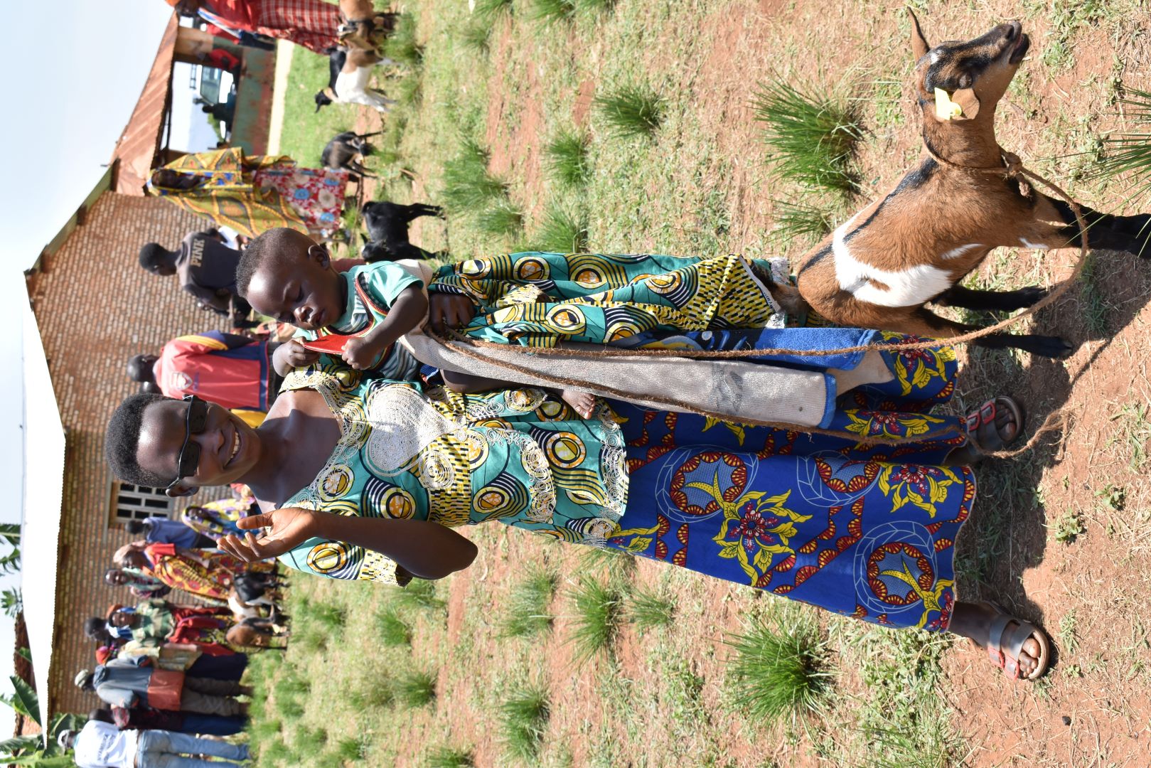 Bénéficiaire de chèvre à Bugenyuzi
